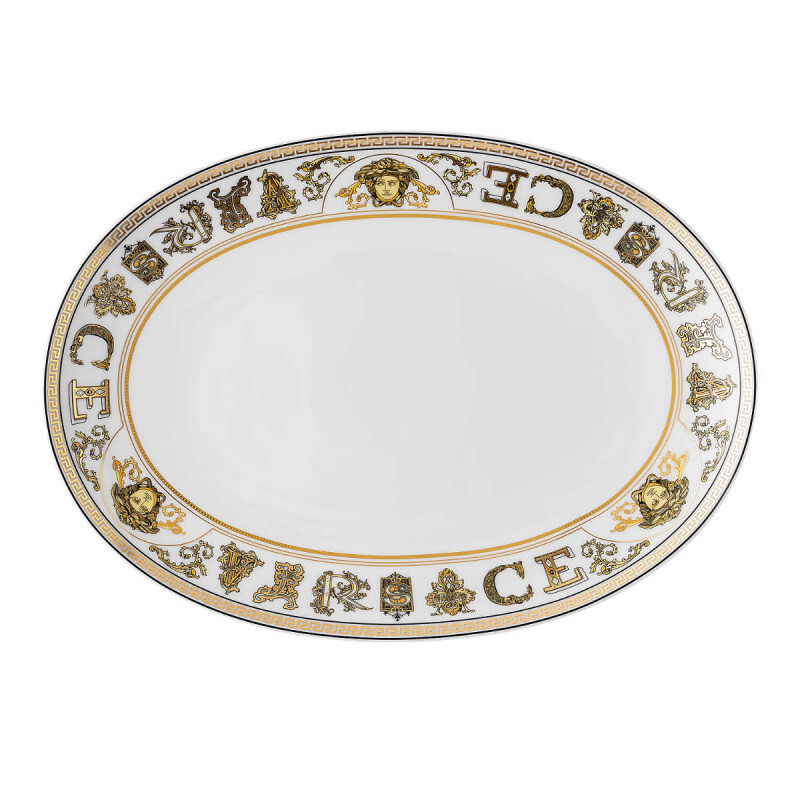 

Rosenthal Versace Virtus Gala Белая тарелка 33 см Rosenthal meets Versace, белое золото