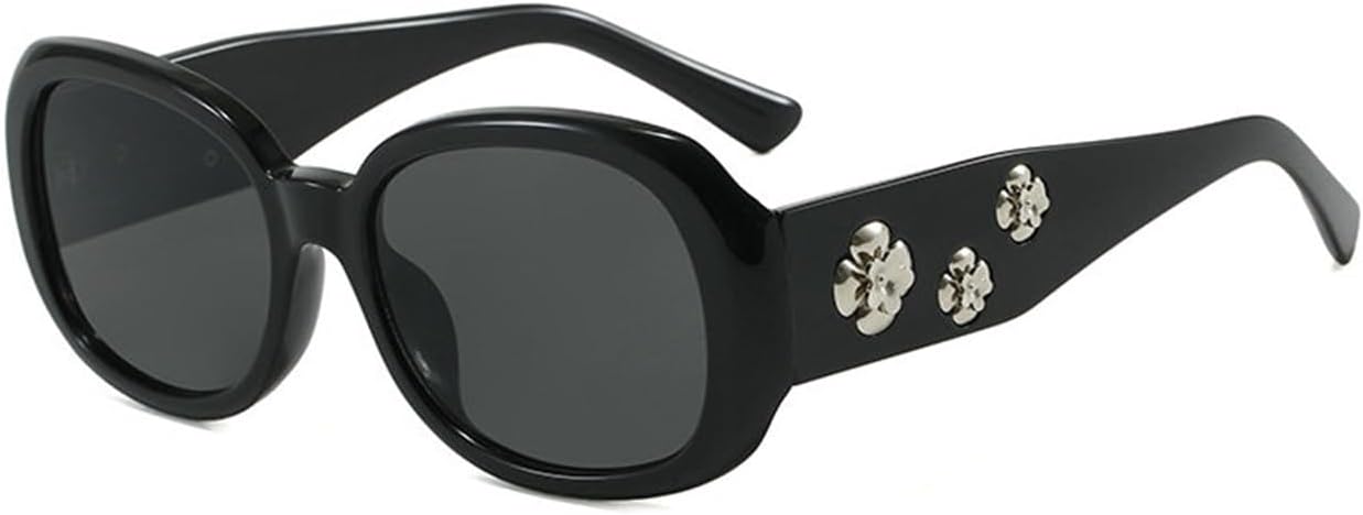 

Солнцезащитные очки Willochra Retro Oversized Square для женщин, модные градиентные очки с защитой от УФ-излучения UV400, трендовые женские солнцезащитные очки с цветочным рисунком, C1