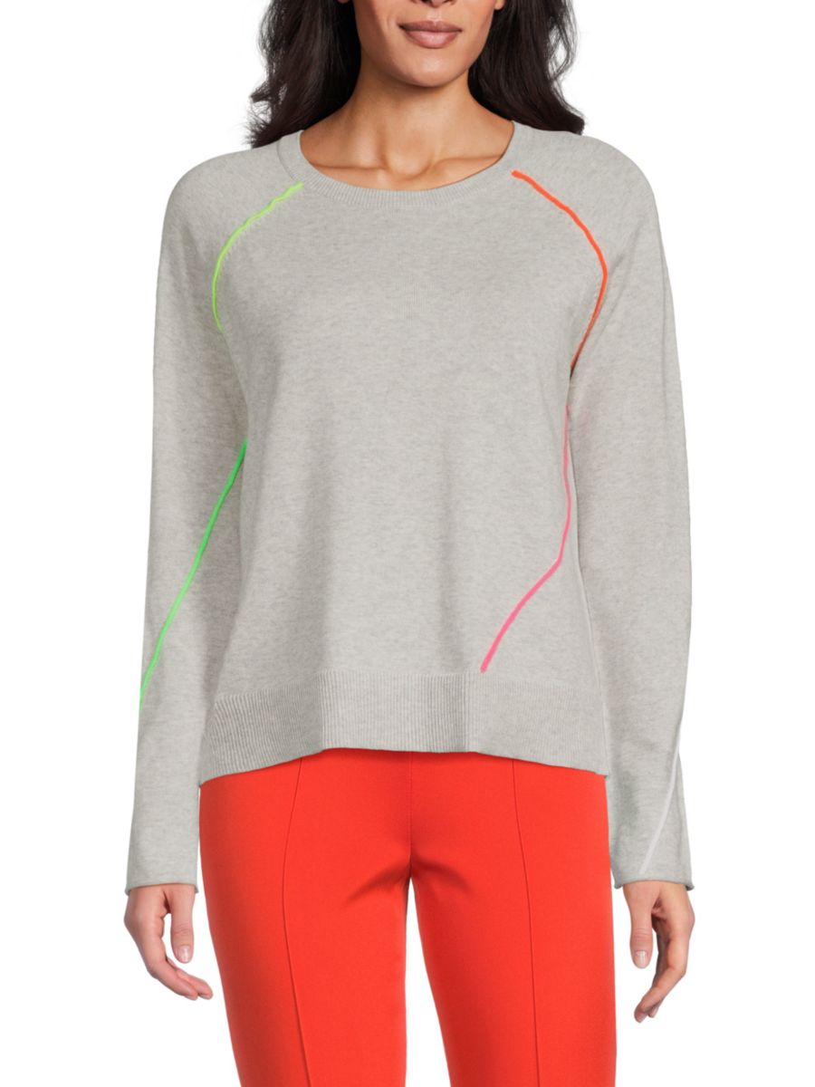 

В свитере с контрастной отделкой Lisa Todd, светло-серый