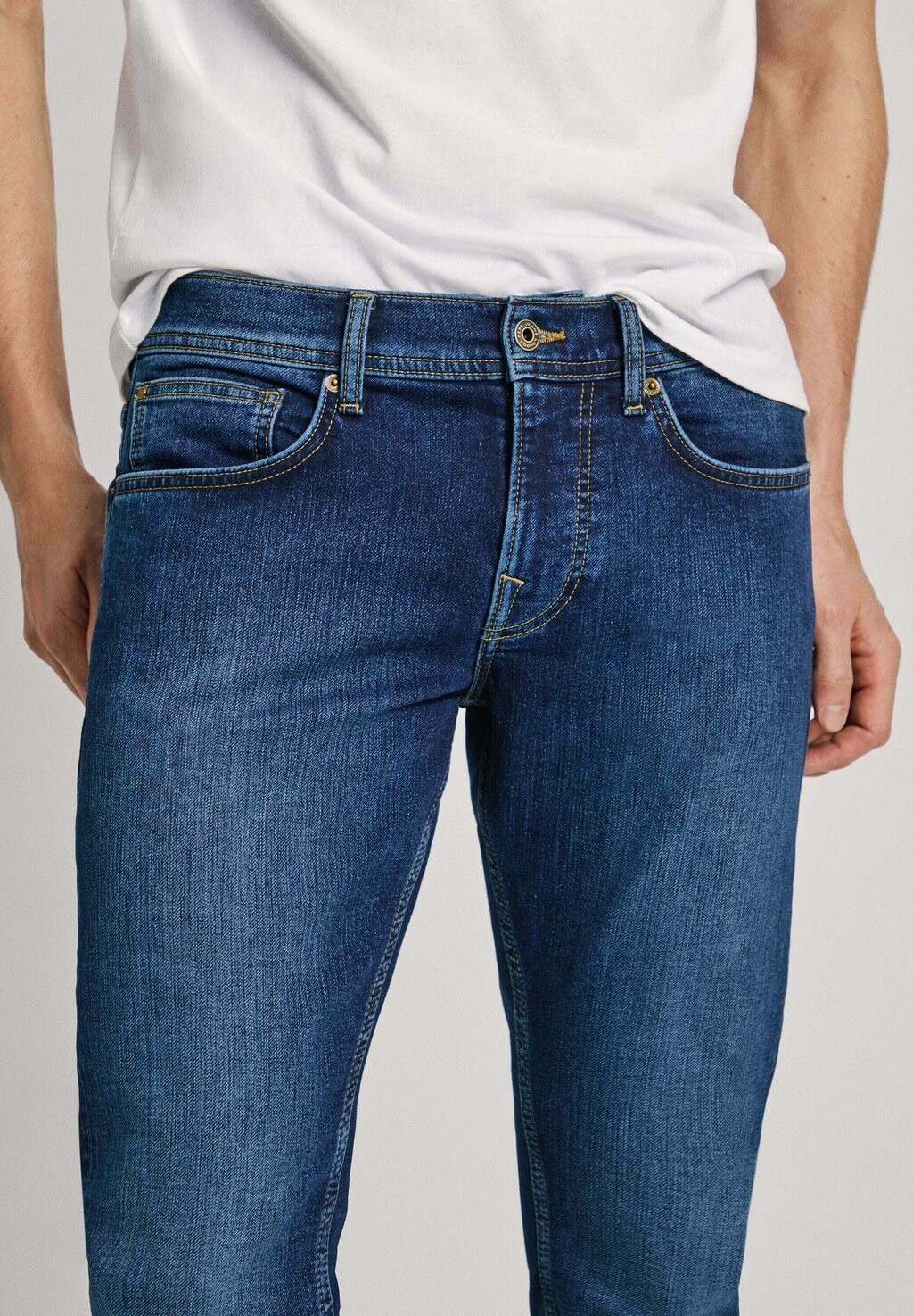 

Джинсы облегающего кроя GYMDIGO Pepe Jeans, синий деним