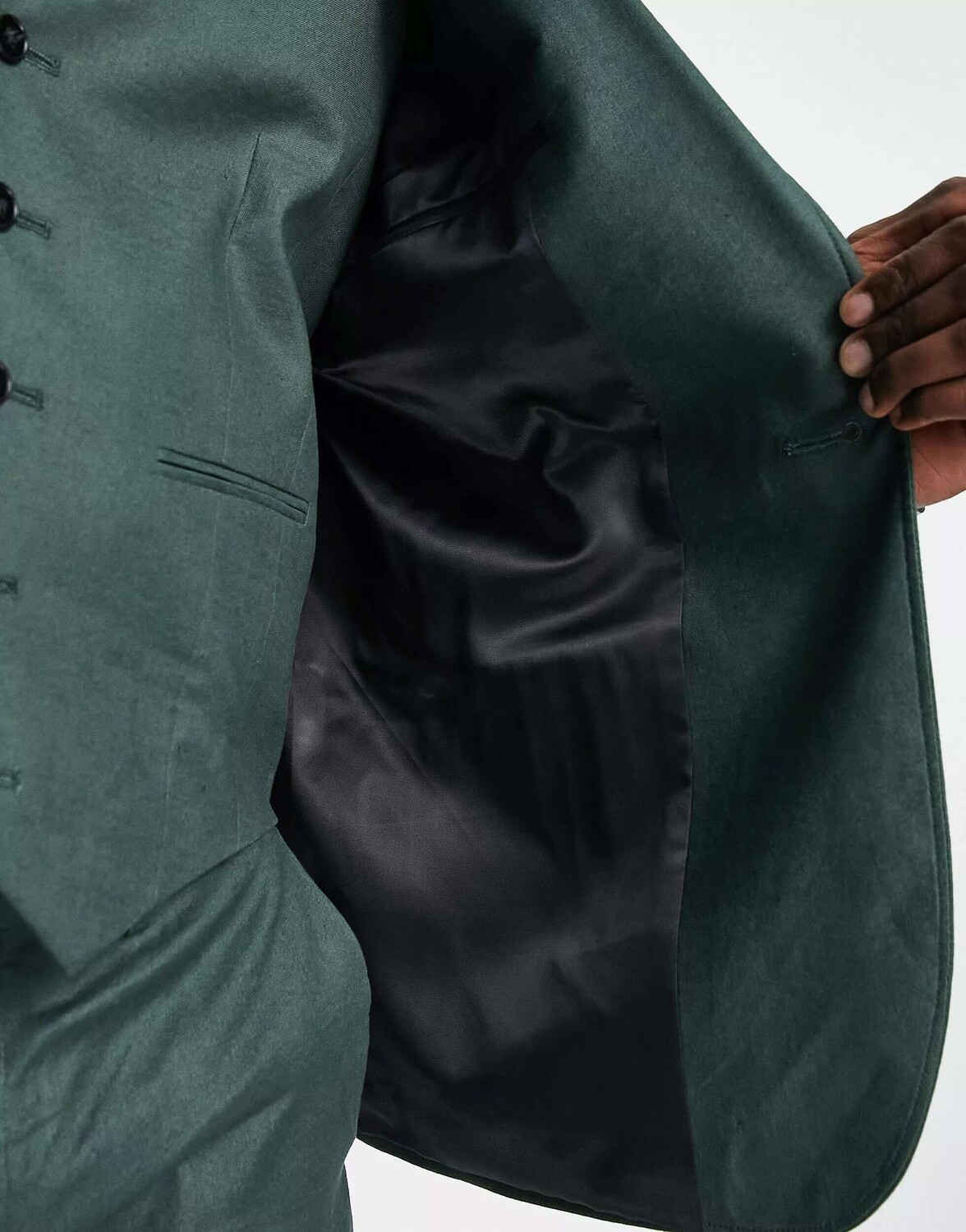 

Узкий льняной пиджак ASOS