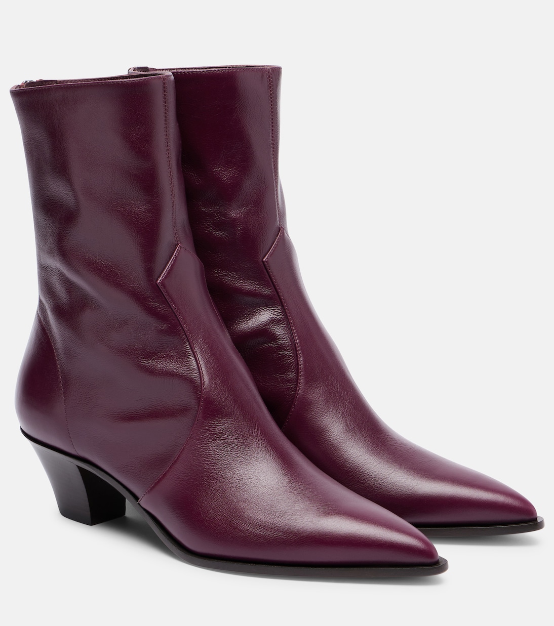Кожаные ботильоны Brunswick 45 Aquazzura, Blackberry