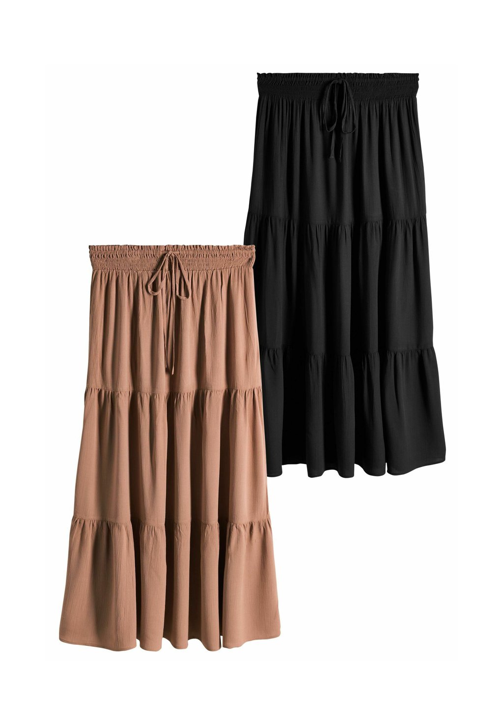 

Юбка плиссированная REGULAR FIT - 2 PACK CRINKLE - Maxi skirt THE SET, черный