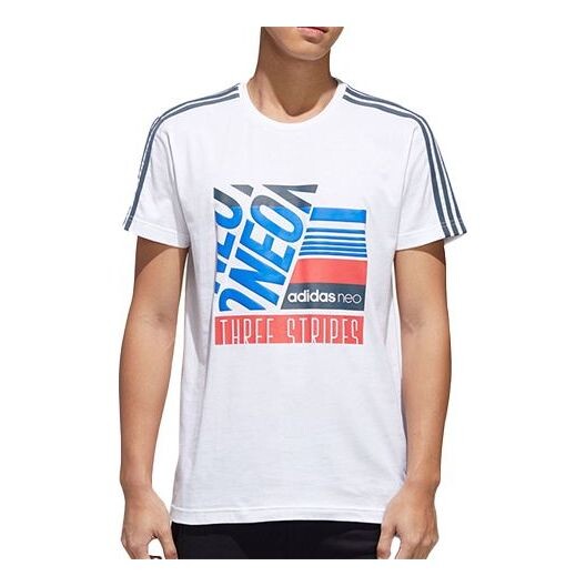 

Футболка neo m brlv alphabet printing short sleeve white Adidas, белый