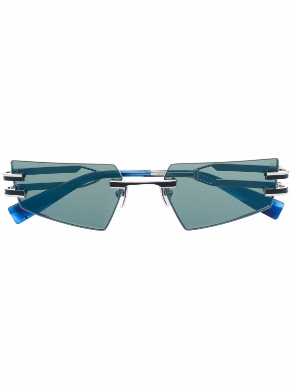 

Balmain Eyewear солнцезащитные очки в геометричной оправе, синий