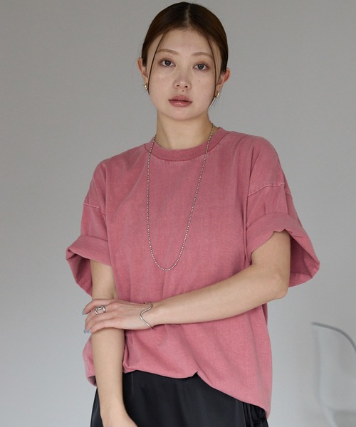 

Футболка винтажная, пигментная окраска Etre pret, коралловый