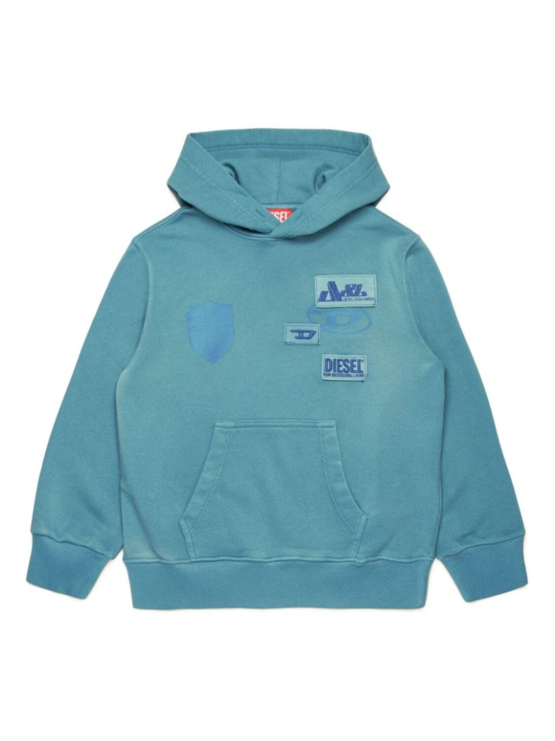 

Diesel Kids худи с логотипом, синий
