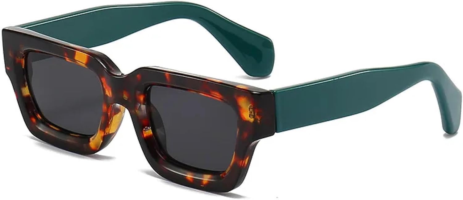 

Солнцезащитные очки с защитой UV400 | Маленькая оправа, панк-стиль, яркие линзы | Для женщин и мужчин, для занятий спортом на открытом воздухе и вождения DSVIGF, Leopard