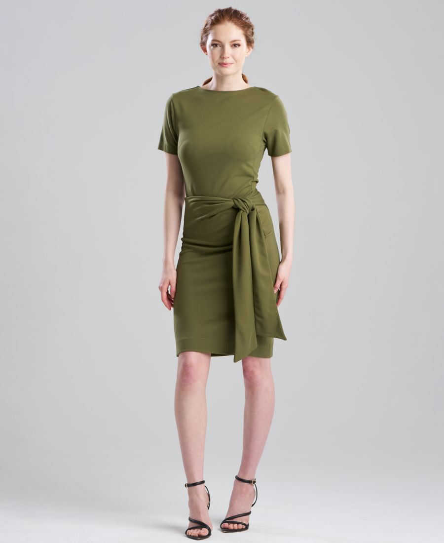 

Женское короткое платье с вырезом-лодочкой Natori, Olive