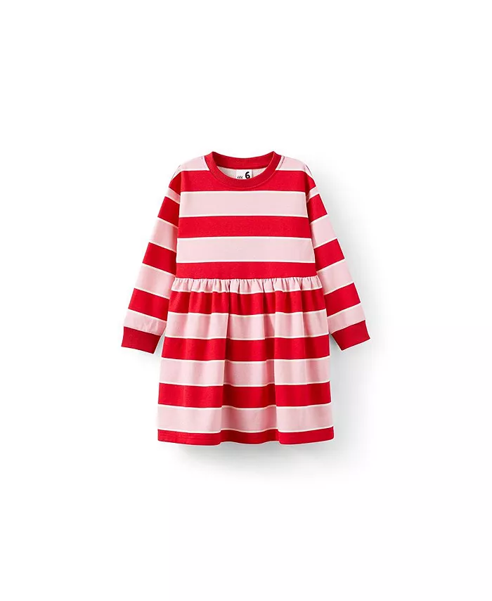 

Большие девочки маленькое/большое платье Sammy с длинными рукавами Cotton On, розовый