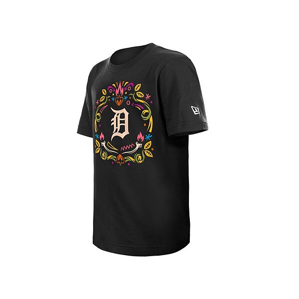 Футболка Youth Detroit Tigers Día de los Muertos черная New Era — фото 3