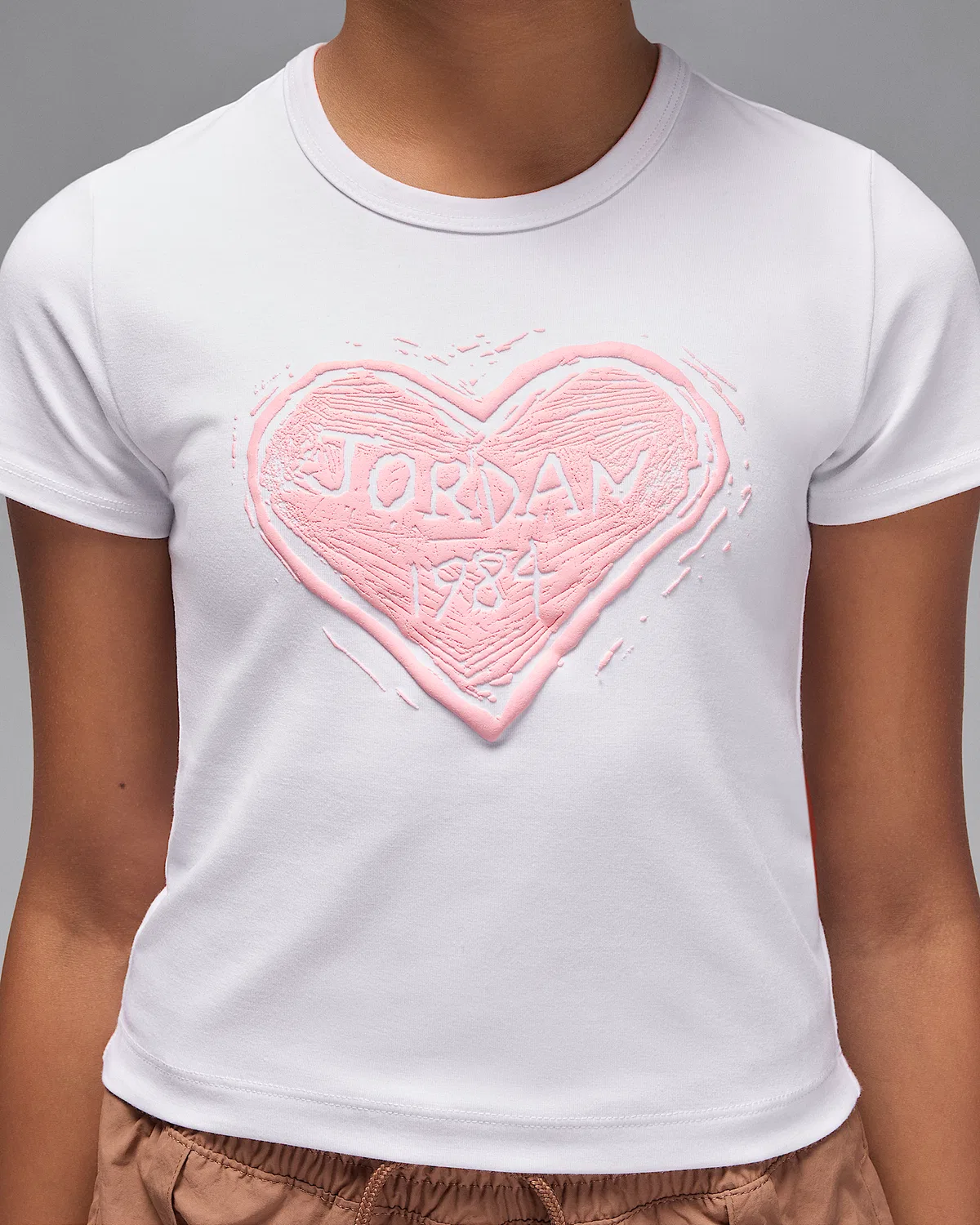 Детская футболка Jordan Etched Wood, White — фото 4