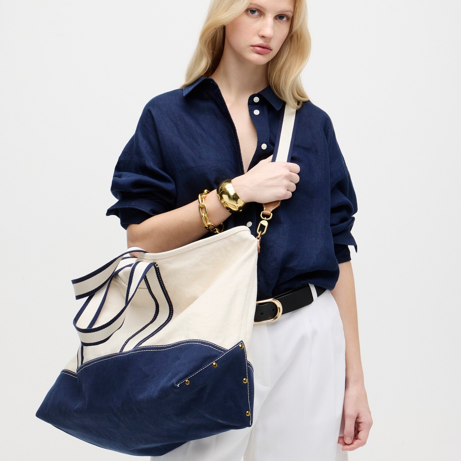 

Сумка-Тоут Weekender Montauk J.Crew, синий