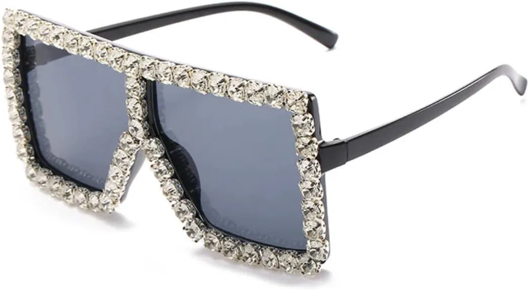 

Крупные солнцезащитные очки с бриллиантами для женщин, солнцезащитные очки со стразами, женские очки-маски в винтажном стиле VRTRFFTR, C4blacksilver-black
