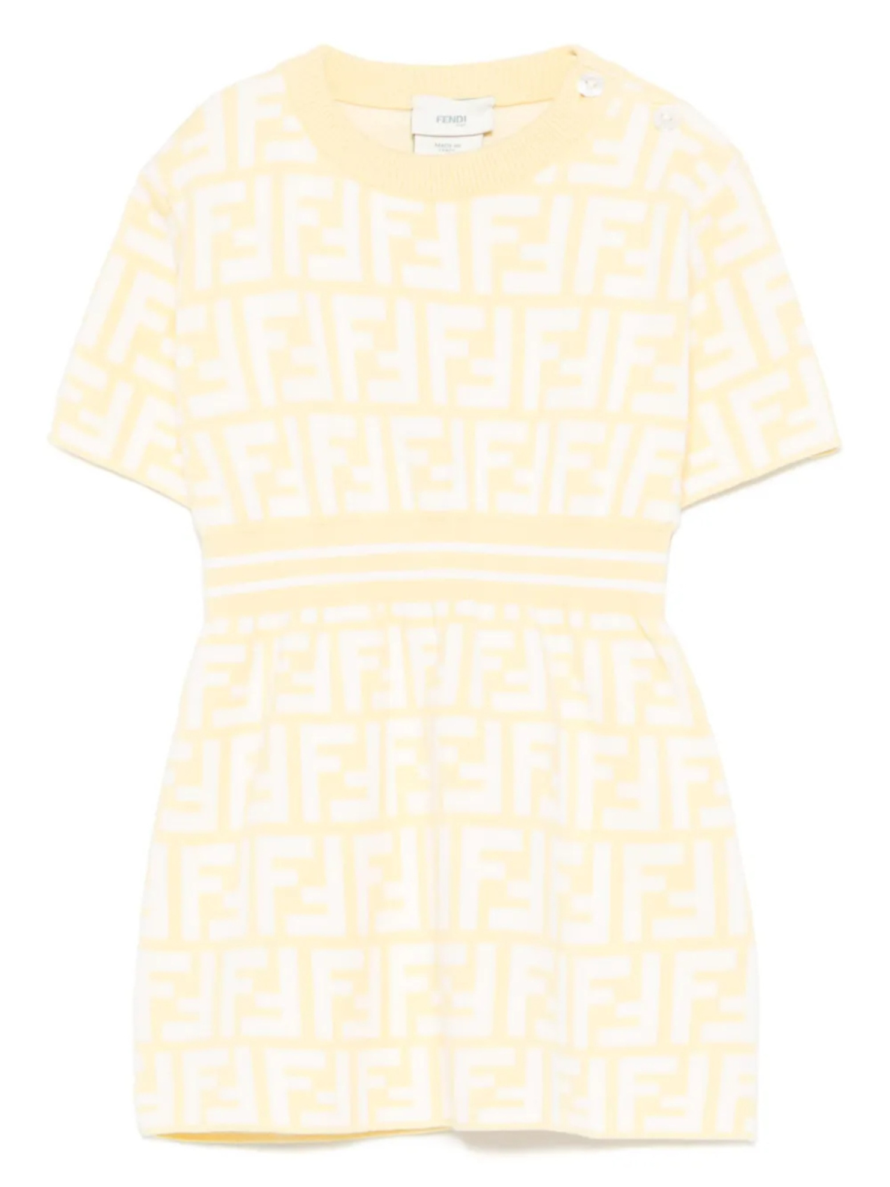 

Платье с логотипом FF Fendi Kids, желтый
