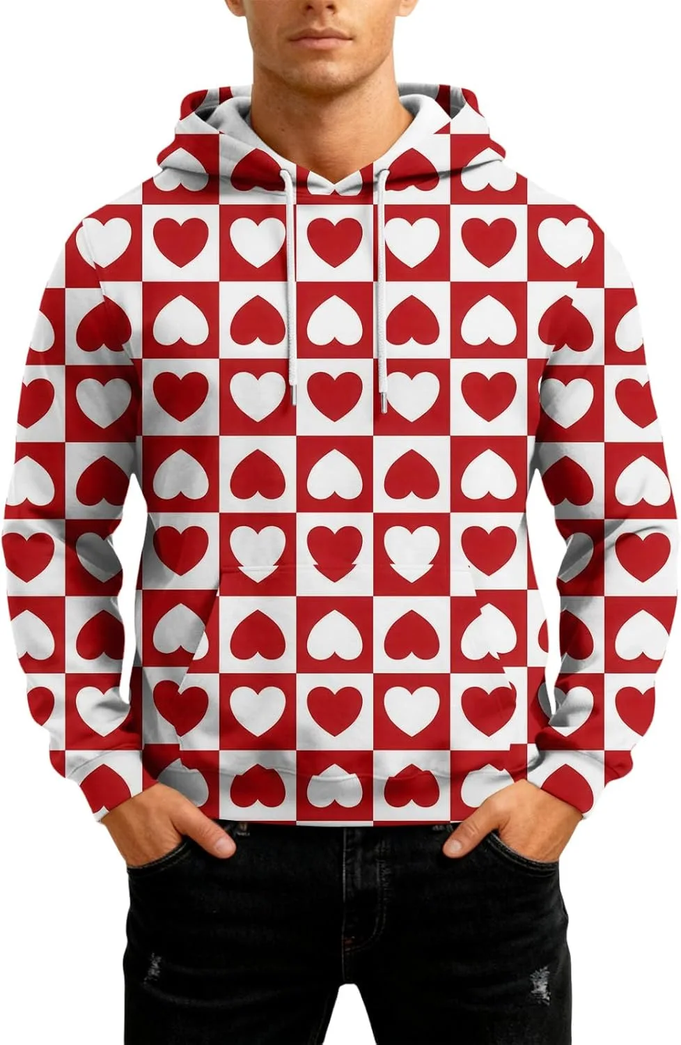 

Унисекс худи с сердечками на День святого Валентина THMENKHT