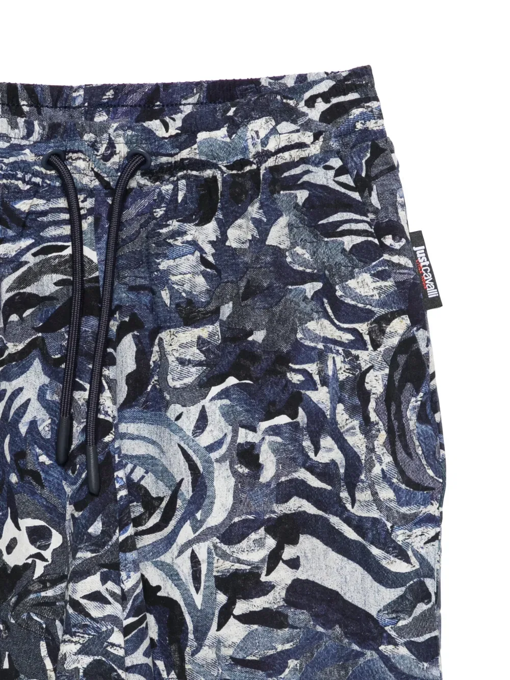 Комплект из рубашки и шорт с тигровым принтом Just Cavalli, синий — фото 3