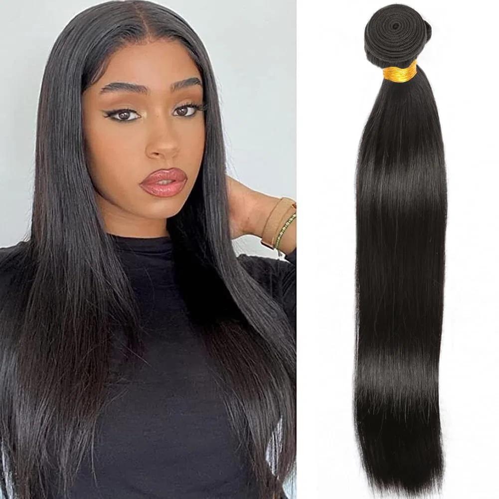 Прямые пучки натуральных волос Double Weft Brazilian Hair Bundles, 100 г, 50.8 см Urshiney