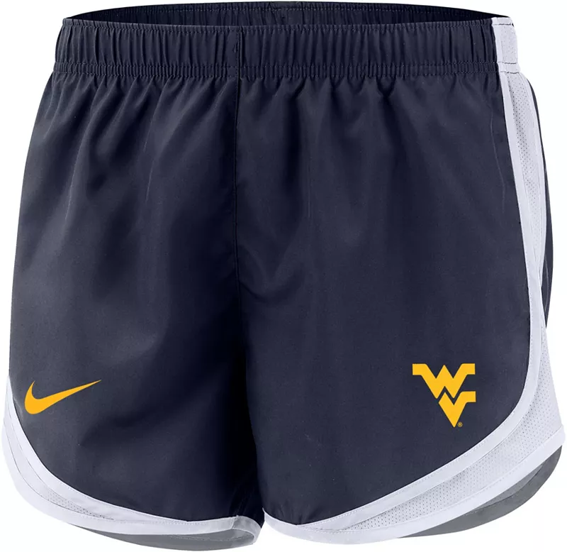 

Женские синие шорты Nike West Virginia Mountaineers Dri-FIT Tempo