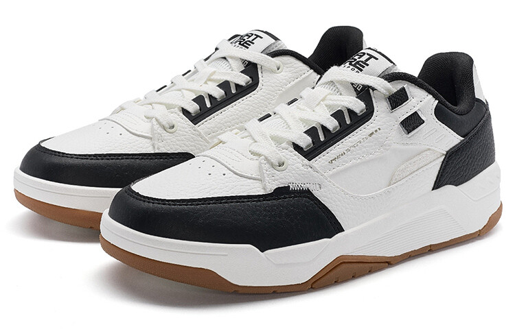 Кроссовки XTEP Skateboarding Shoes Men Low-top Sail White Black, белый/черный — фото 3