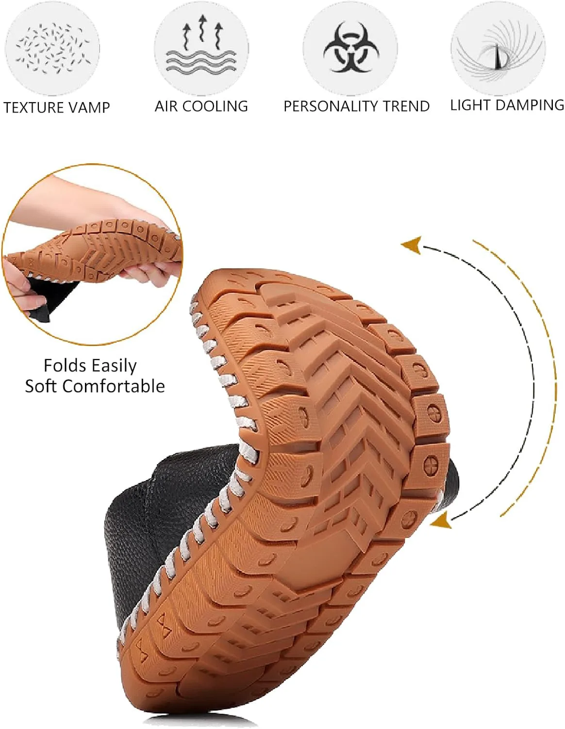 

Мужские кожаные лоферы с ручной прострочкой, легкие, дышащие, с круглым носком, без застежки, плоские мокасины для улицы, повседневной носки, вождения и прогулок LVOMU, белый