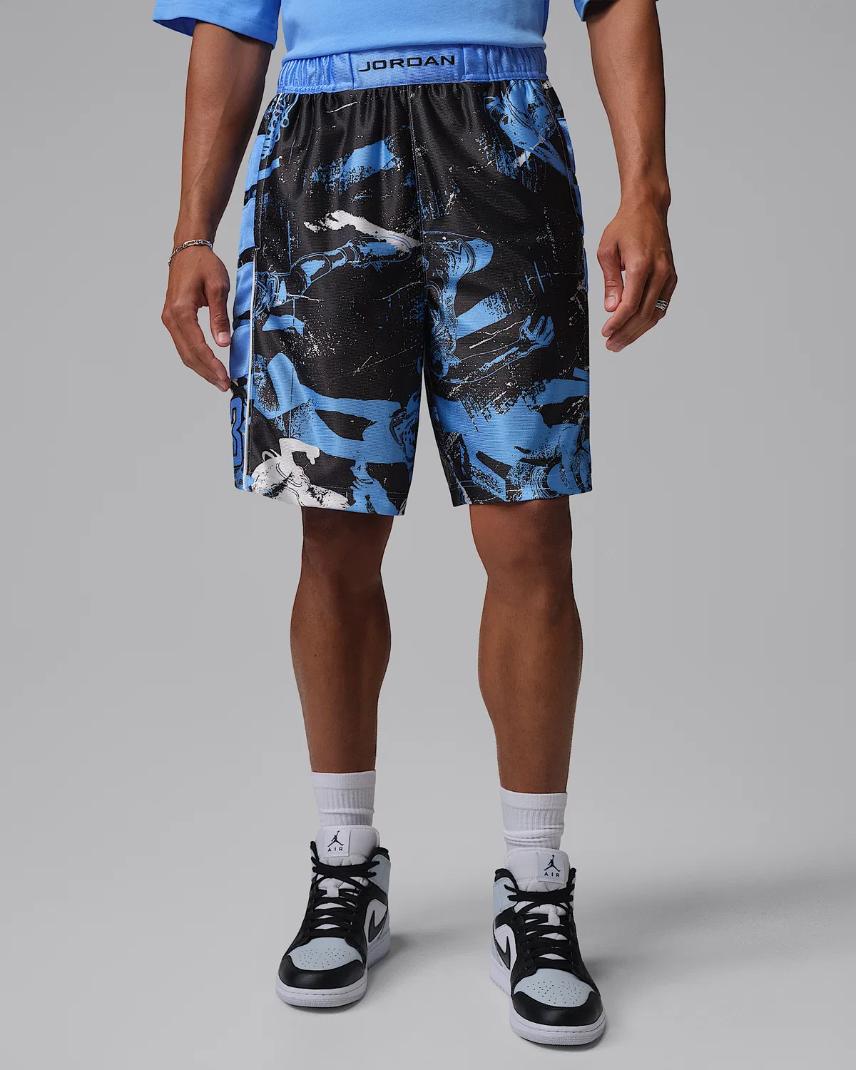 Мужские шорты Jordan Brooklyn Cat Scratch, University Blue/Black/White