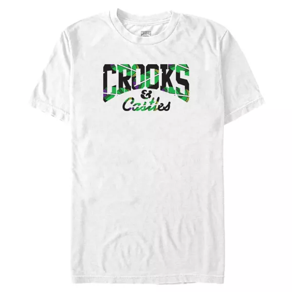 

Мужская футболка с принтом перьев и логотипа Crooks and Castle Licensed Character, белый
