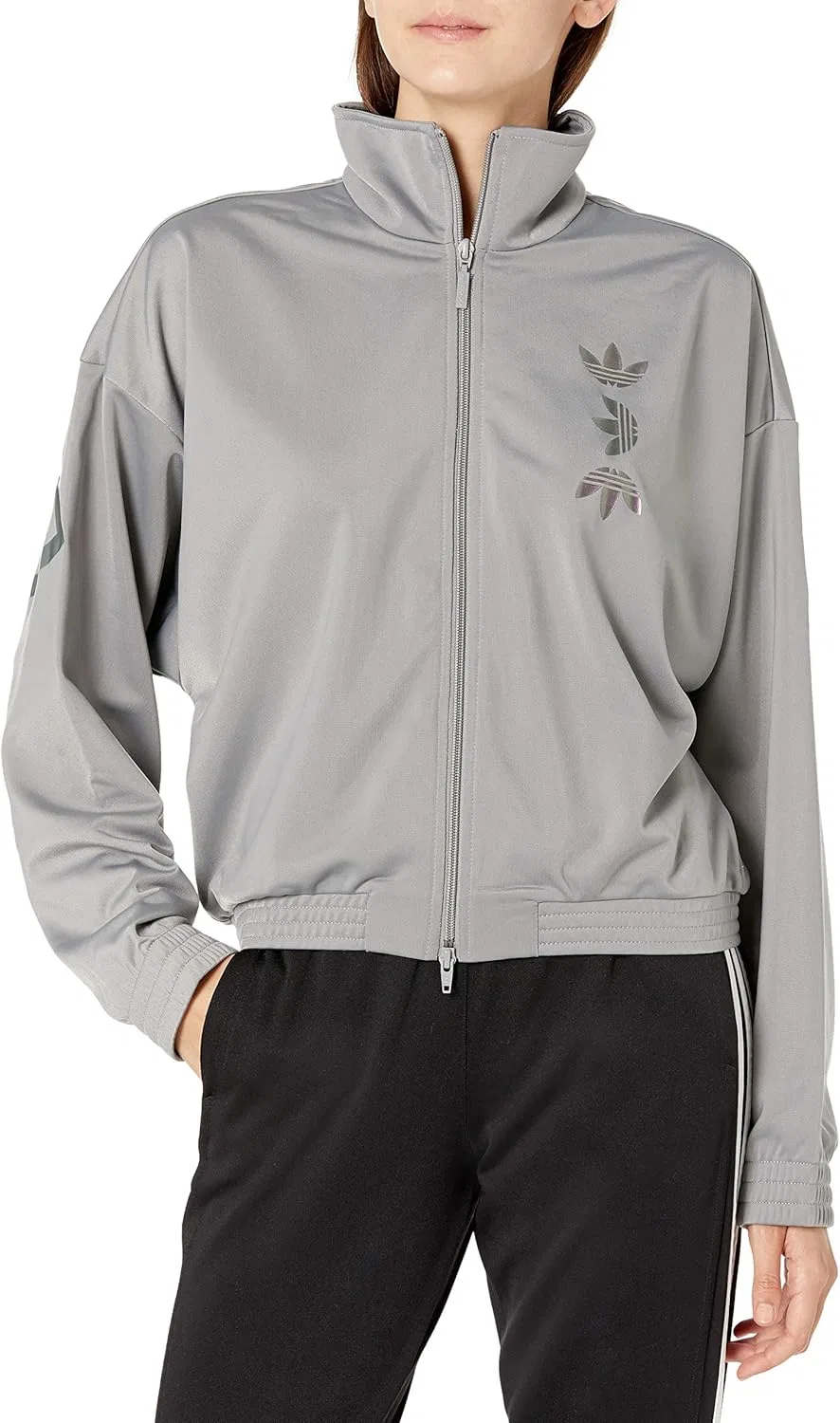 Толстовка спортивная adidas Originals, серо-розовая
