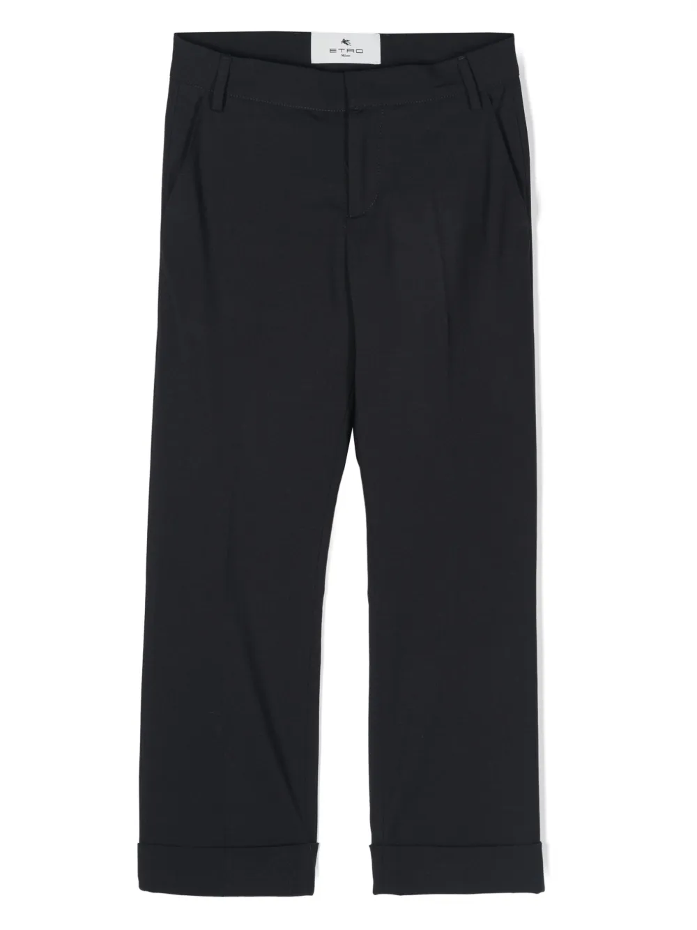 

Брюки узкого кроя с узором Pegaso ETRO KIDS, синий