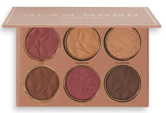

Палитра теней, Glam Mood Party Time Makeup Revolution, золотой