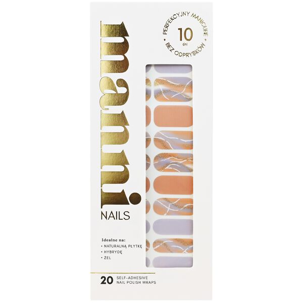 

Самоклеящийся лак для ногтей Life is Peach, 20 шт./1 упаковка. Manni Nails