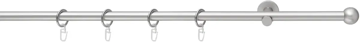 

Карниз Good Life "BOLA", 1 направляющая, фиксированного размера, с кольцами 240 см, Ø16мм, цвет chromfarben