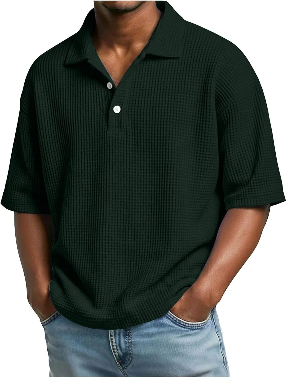 

Мужская футболка Henley с полузастежкой, легкая и быстросохнущая