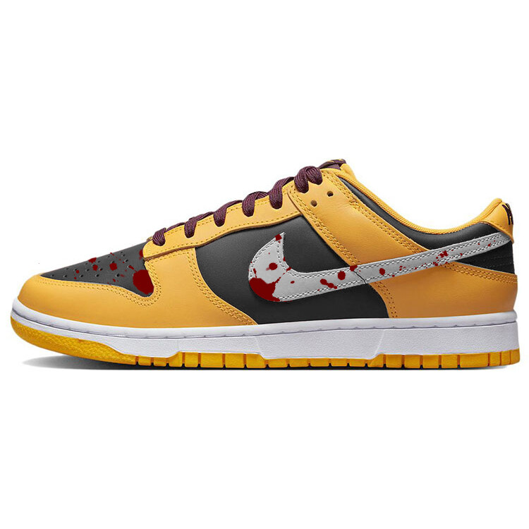 

Кроссовки Nike Dunk Skateboarding Shoes Men Low-top Black/yellow, желтый