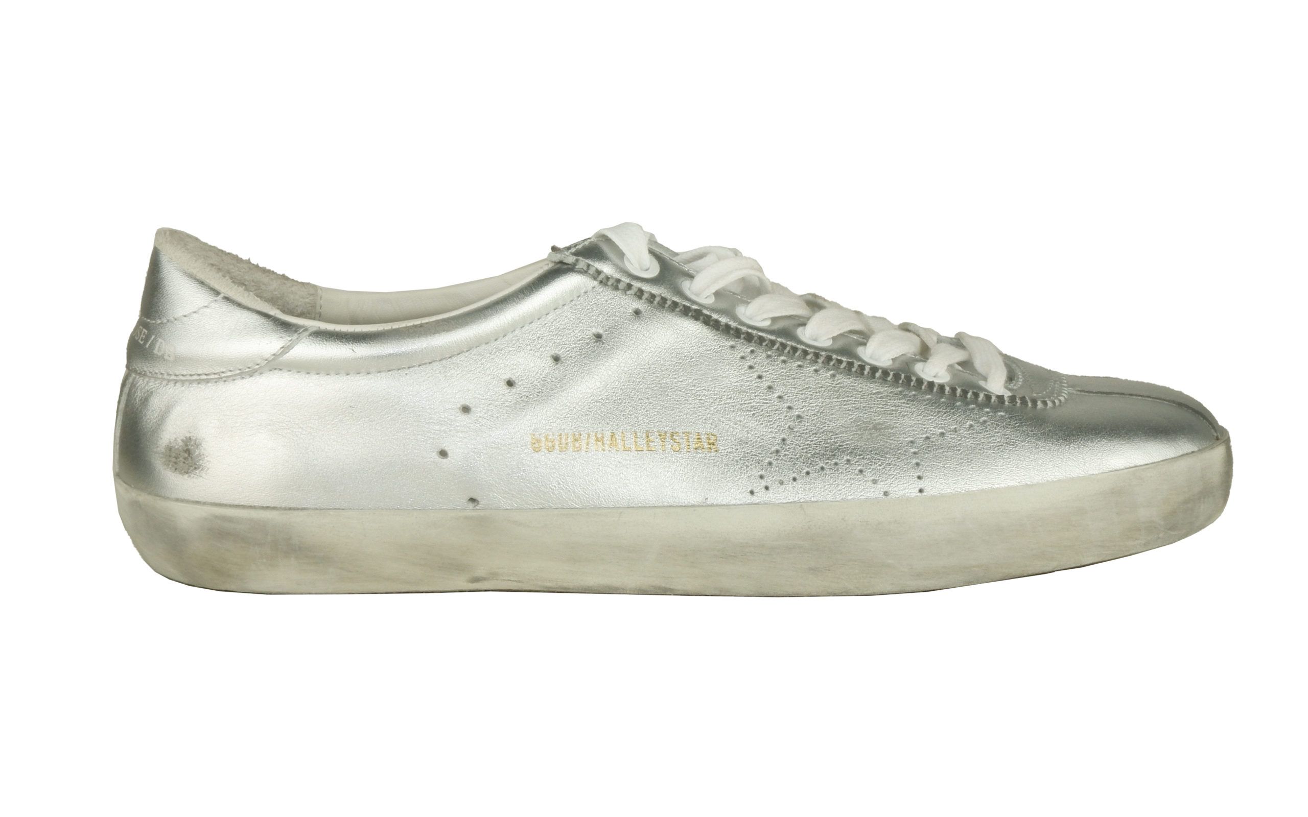 

Серые кожаные мужские кроссовки Golden Goose