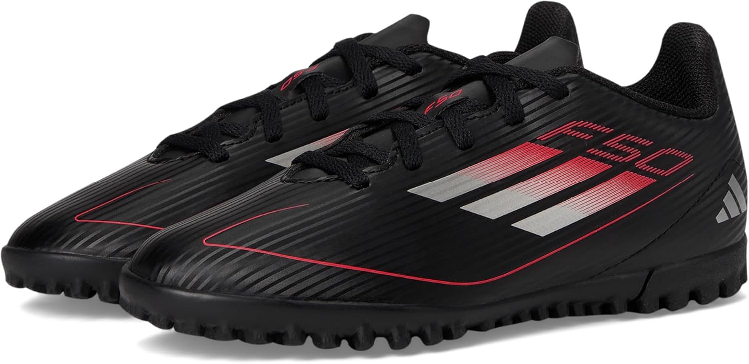 Детские кроссовки Adidas F50 Club Turf (унисекс), черный/красный/ярко-красный — фото 2