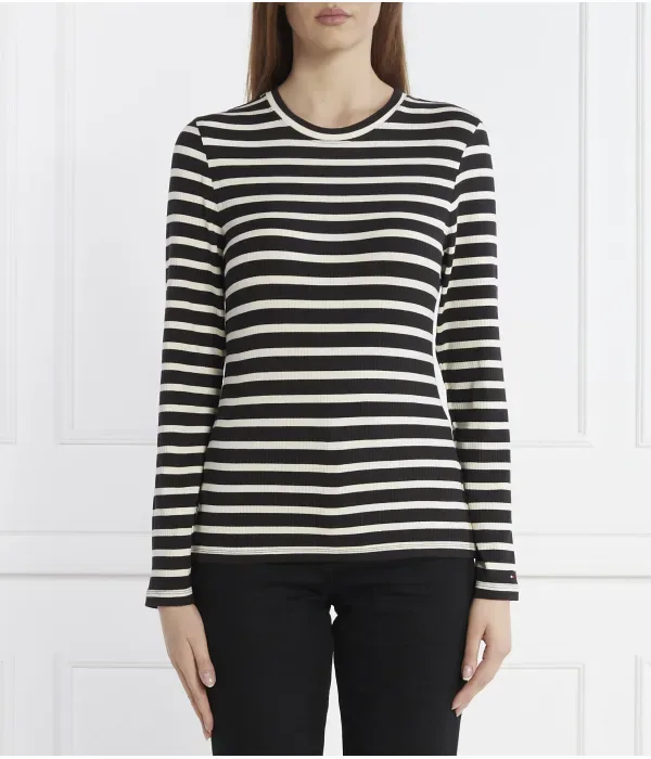 Блуза slim fit Tommy Hilfiger, черный