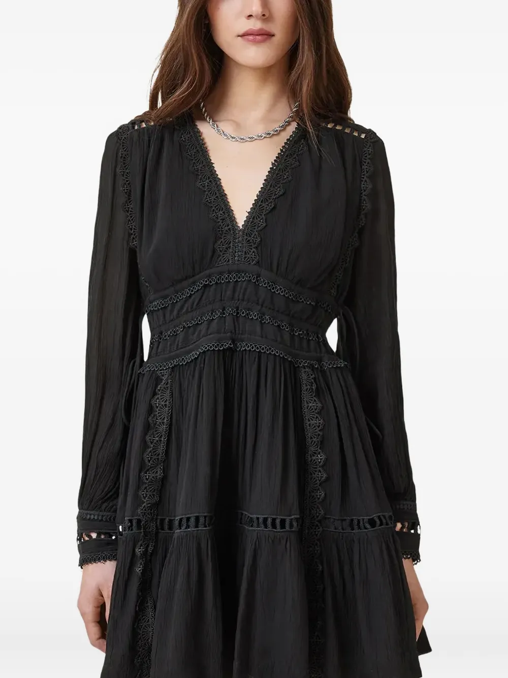 

Платье мини Xanthe AllSaints, черный