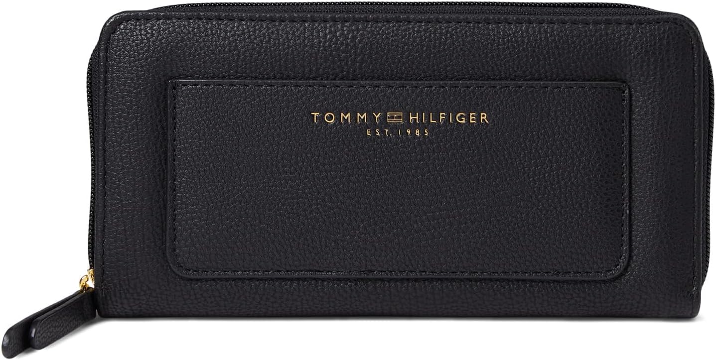 

Кошелек Tommy Hilfiger Amelia II на молнии из ПВХ, черный, один размер, Black