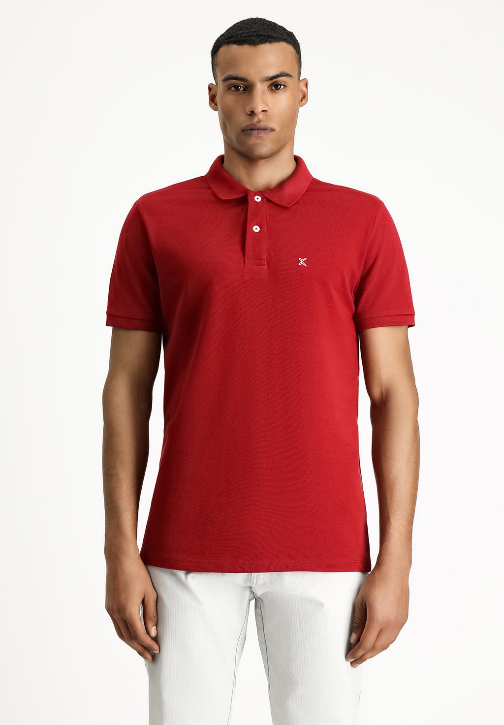 

Поло 2-BUTTON REGULAR CUT STIFF COLLAR Kigili, темно-красный