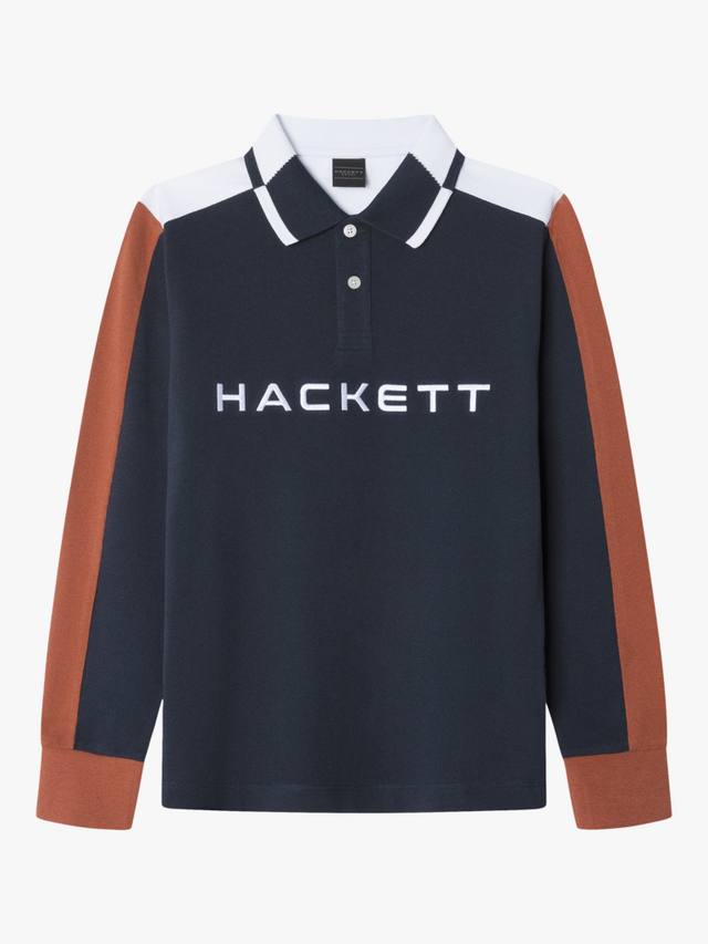 

Детская хлопковая поло с длинными рукавами Hackett London