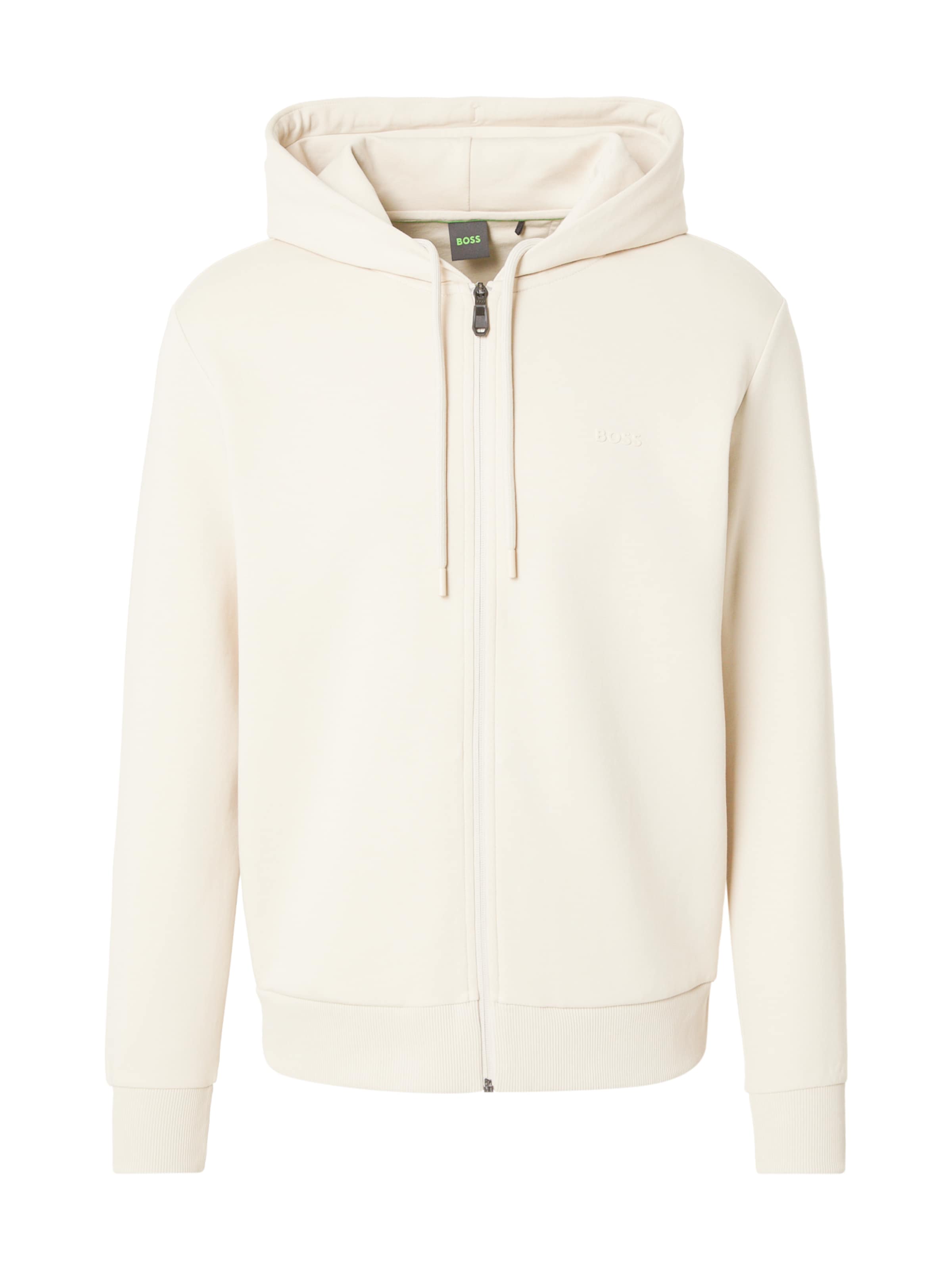 

BOSS Толстовка с капюшоном на молнии 'Saggy' в цвете Champagne