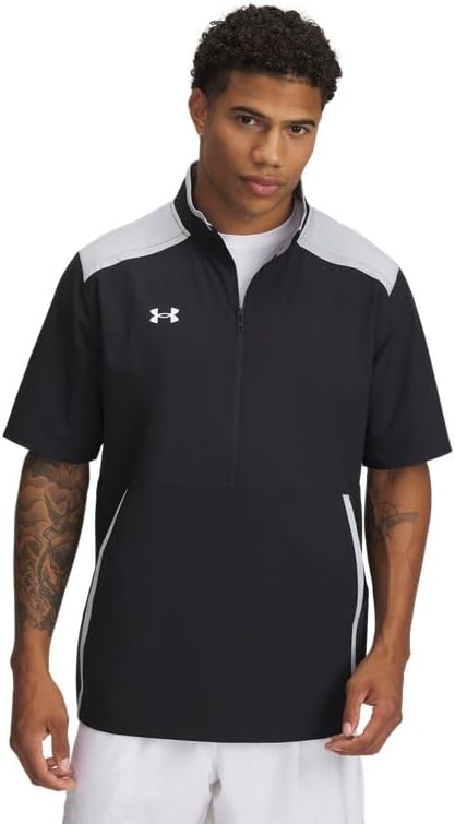 

Under Armour Mens Motivate 3.0 футболка с коротким рукавом - водонепроницаемая, Black-Mod Gray