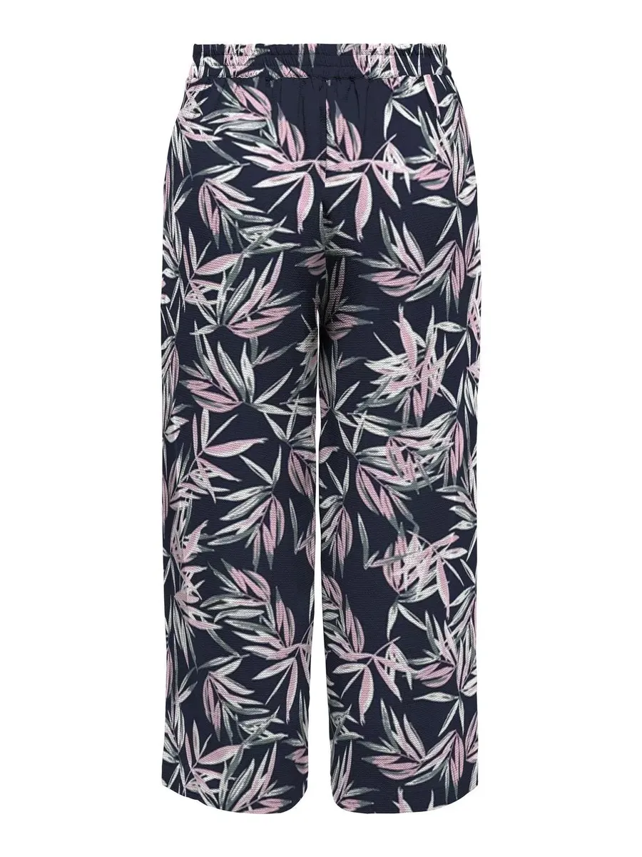 

Only брюки палаццо "ONLNOVA LIFE CROP PALAZZO PANT AOP PTM", цвет Sky Captain Aop:476 True Leaf