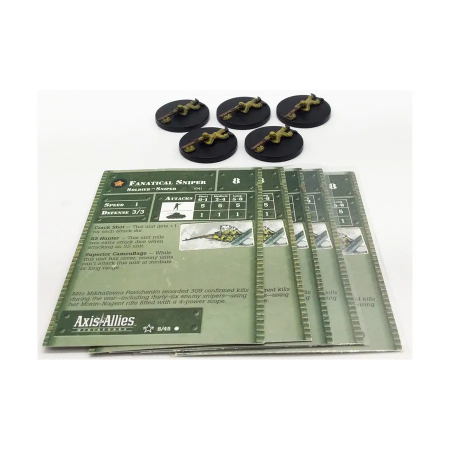 

Фанатический снайпер (С) x5, Axis & Allies - Collectible Miniatures Game - Set #2 Singles