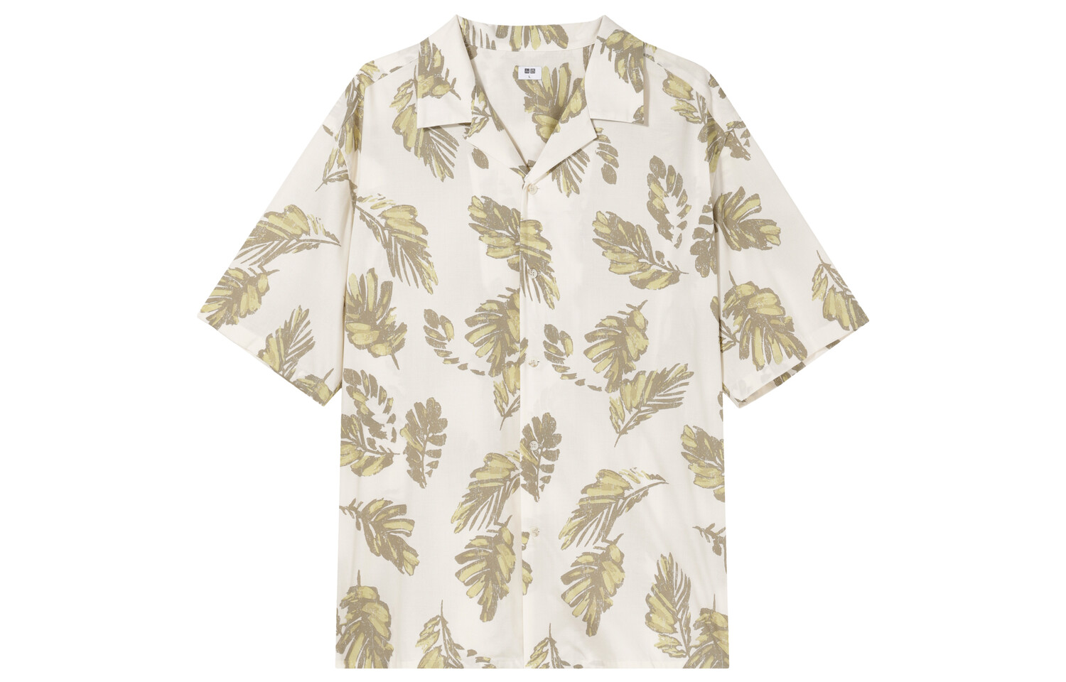 

Рубашка унисекс молочно-белая Uniqlo, слоновая кость