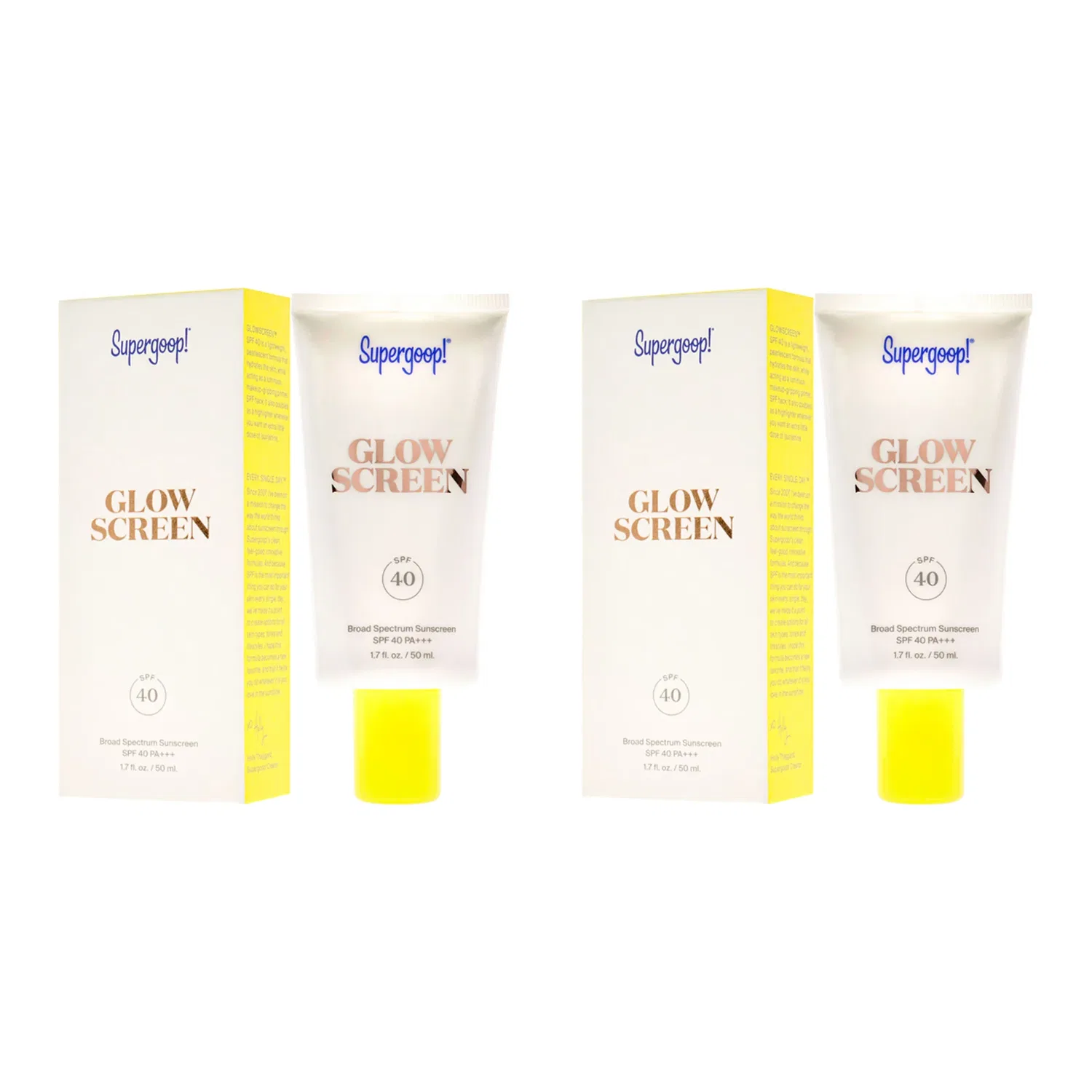 Лосьон для тела Glowscreen SPF 40 от Supergoop для женщин - 1,7 унции - упаковка из 2 штук, бежевый — фото 4