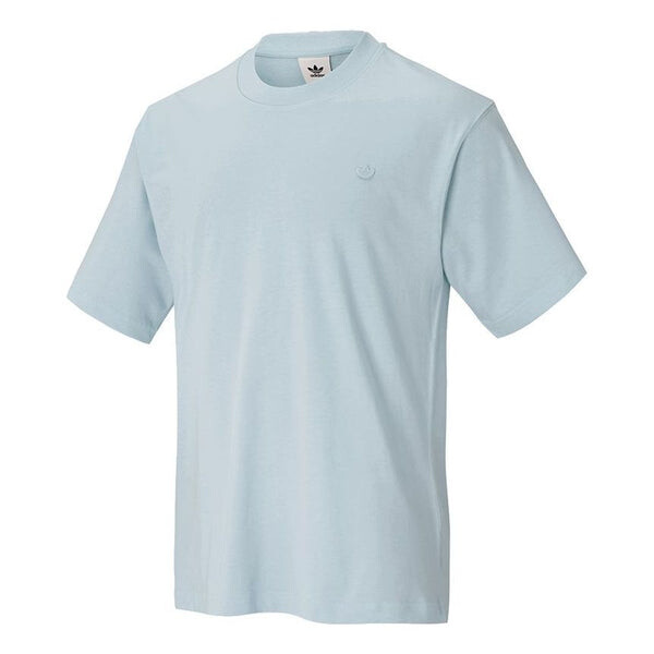 

Футболка originals c tee solid color sports loose round neck short sleeve blue Adidas, синий