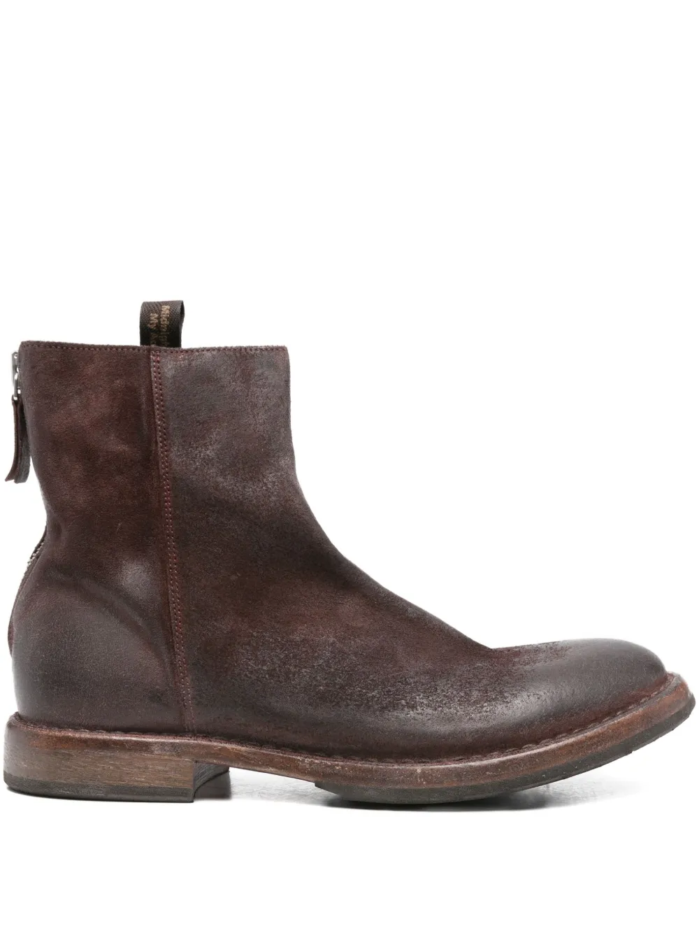 

Кожаные ботинки с застежкой-молнией Moma, красный