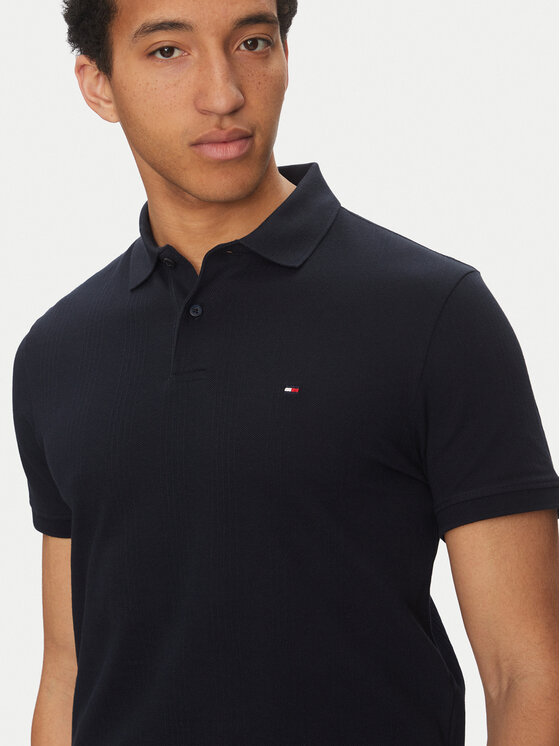 Рубашка поло стандартный крой Vertical MW0MW38951 Tommy Hilfiger, синий — фото 4